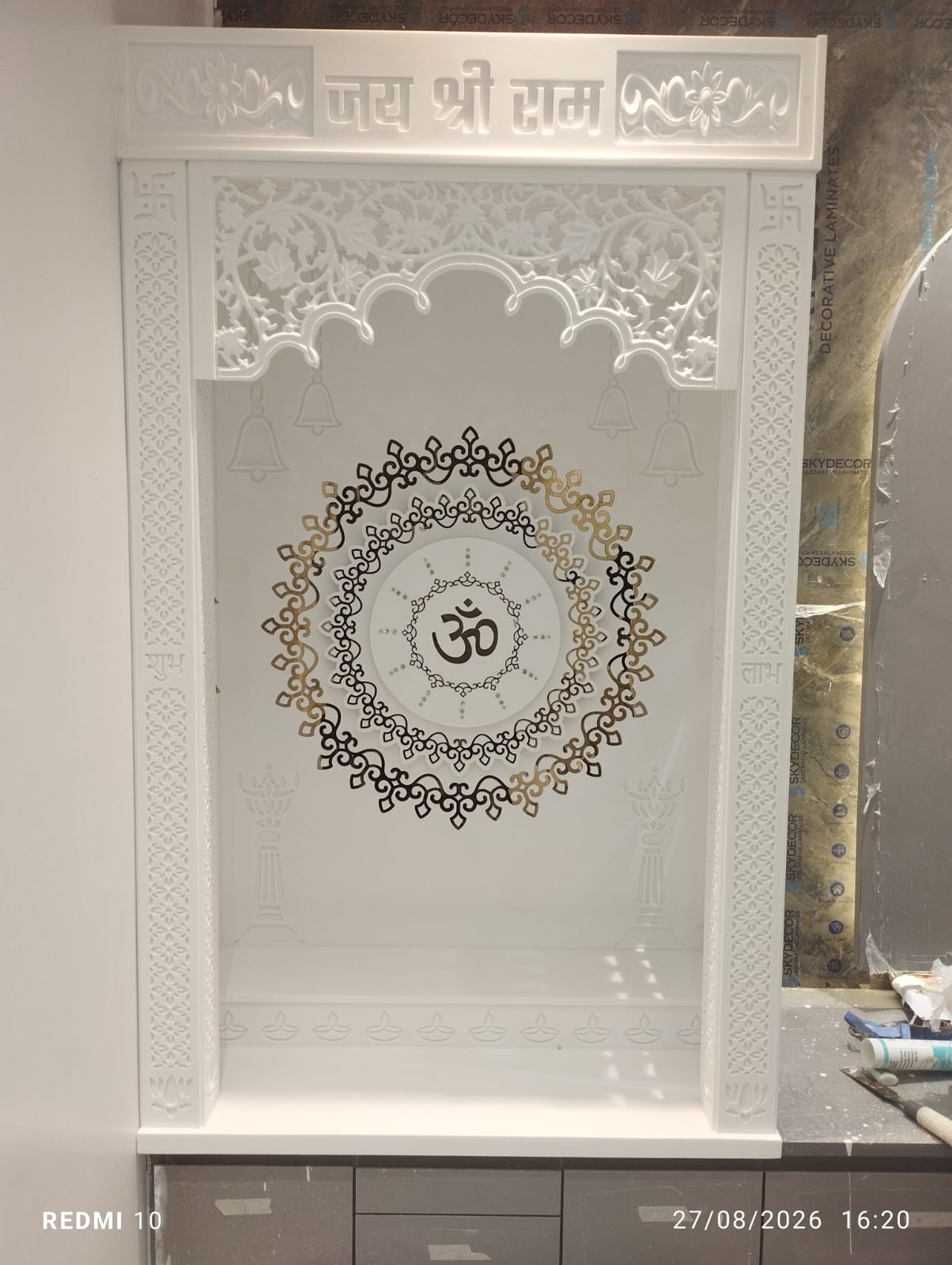 Modern Corian Mandir
